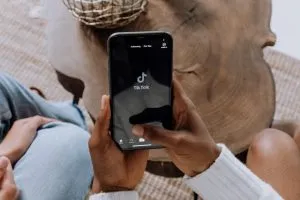 tiktok icon on a mobile phone