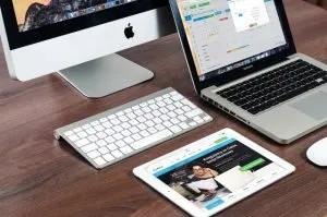 different kinds of computers as a symbol of hacking a website
