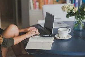 Person at a laptop