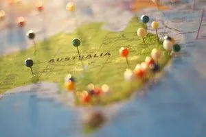 Australia on the map
