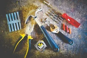 tools in a shed