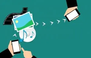 Sharing documents drawing as a symbol of how to get traffic from document sharing sites