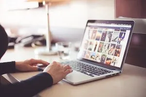 Images on the laptop