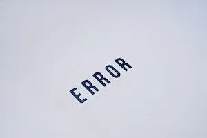 error on the white screen
