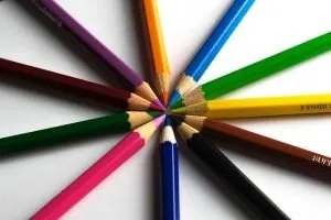 Wood colors in a circle
