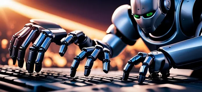 robot typing