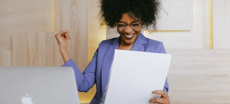 happy business woman
