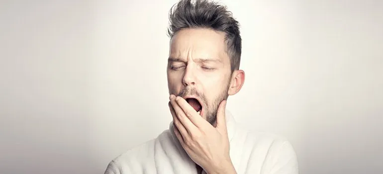 man yawning