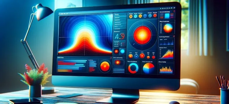 heatmap on computer screen