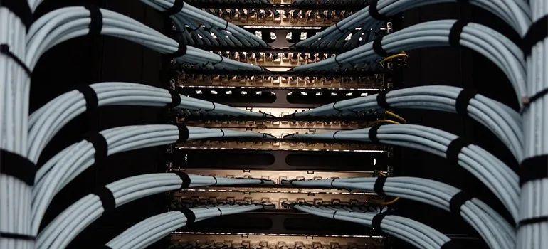 cables on an internet server