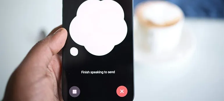holding a phone