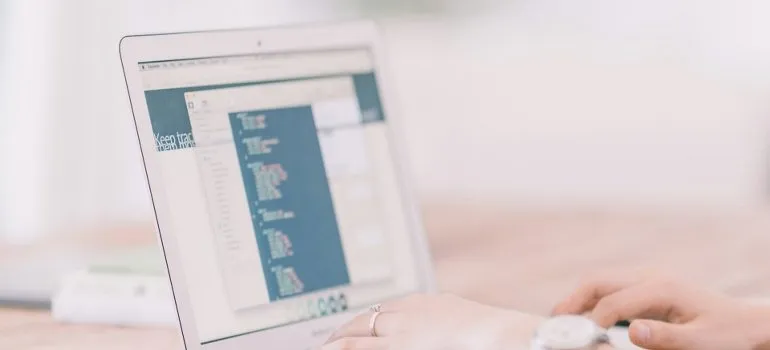 using laptop