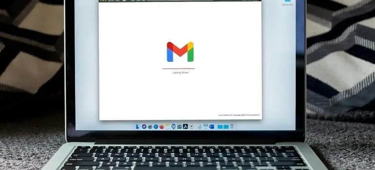 gmail on a laptop
