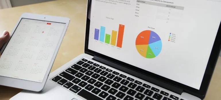 building a data-driven marketing strategy on a laptop